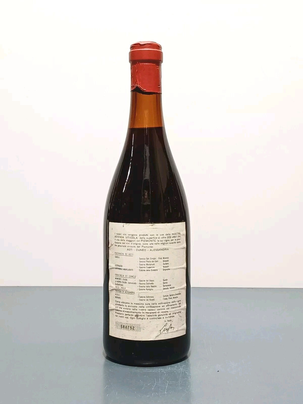 Barolo Luigi Bosca 1964 Vino Rosso Superiore bott.72 cl 13.5%