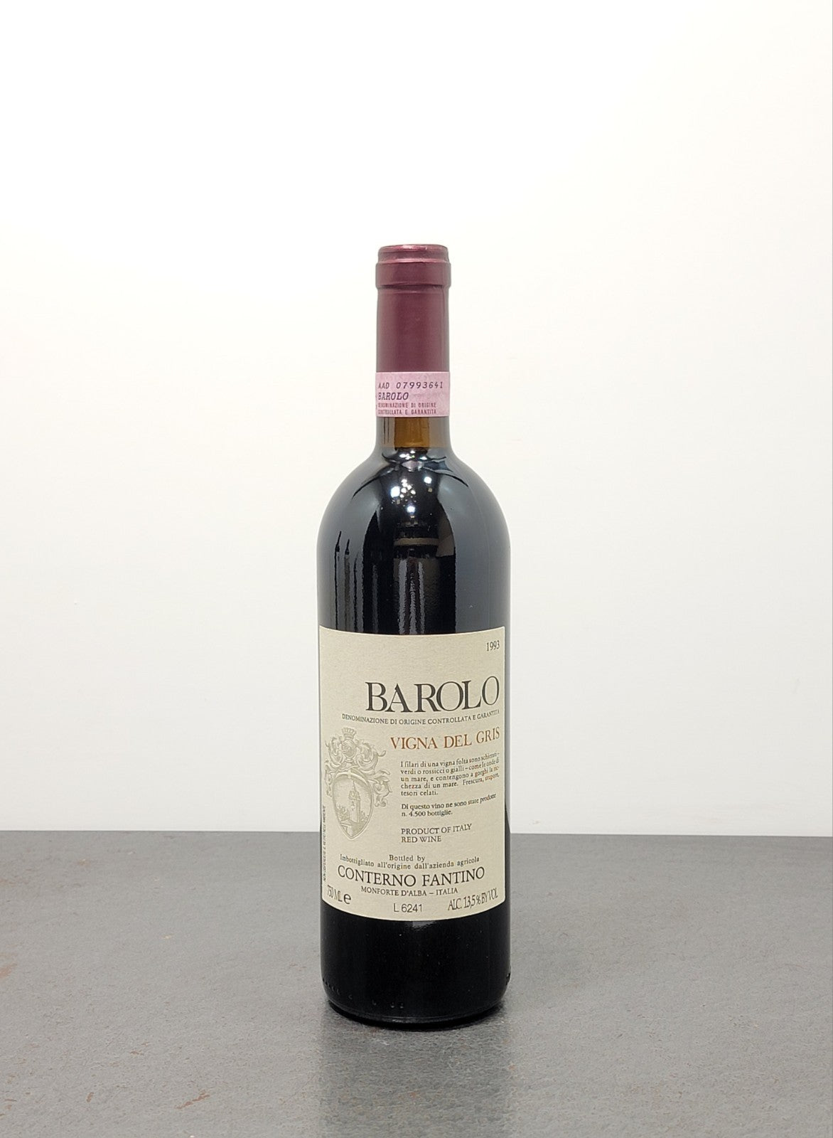 Barolo Conterno Fantino 1993 Vigna Del Gris Monforte D'alba bott.75 cl 13.5%
