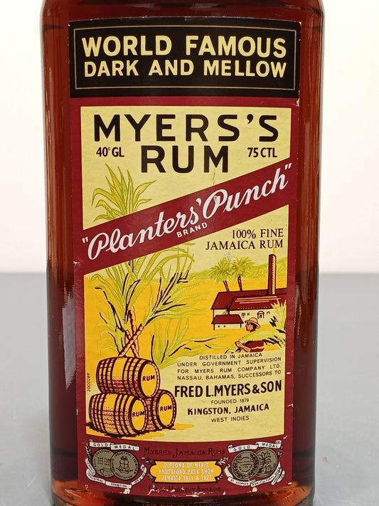 Rum 1980s Myers’s World Famous Dark Mellow Jamaica Fred LMyers bott.75 cl