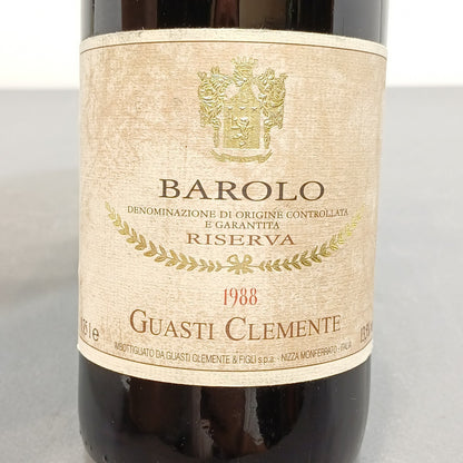 Barolo Guasti Clemente 1988 Riserva Nizza Monferrato bott.75 cl 13.5 %