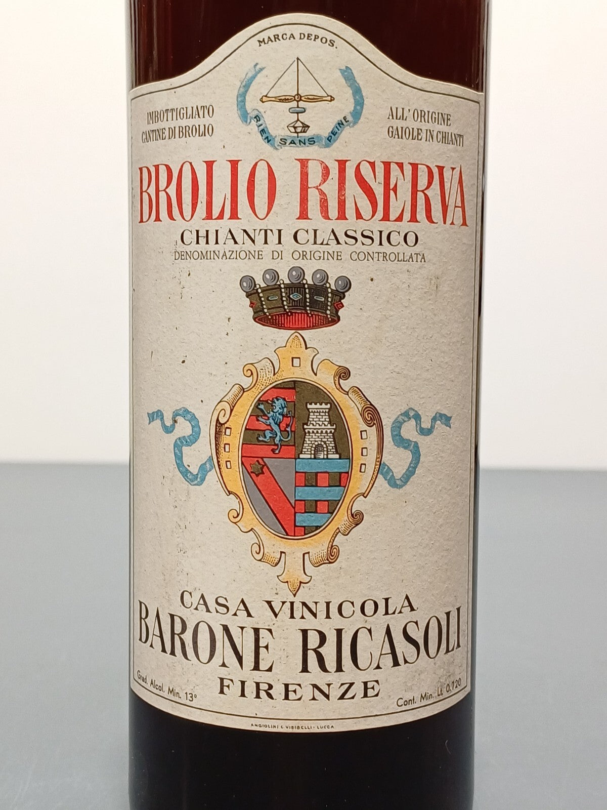 Vino 1958 Brolio Riserva Barone Ricasoli Chianti Classico bott.72 cl