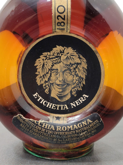 Brandy Vecchia Romagna 2 Litri 1960s Etichetta Nera Buton 40%