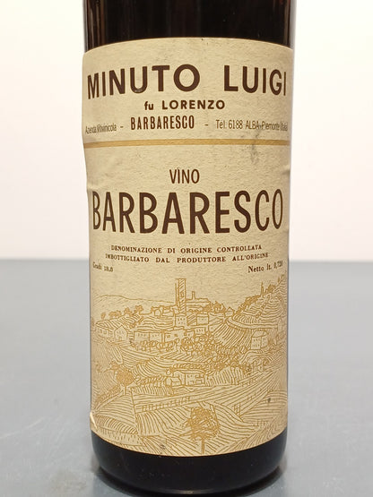 Barbaresco Minuto Luigi 1970 bott. 72 cl 13.5%