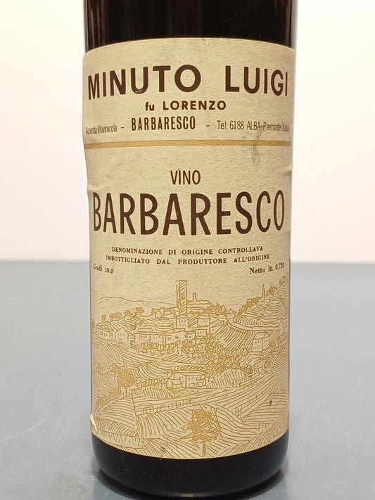 Barbaresco Minuto Luigi 1970 bott. 72 cl 13.5%