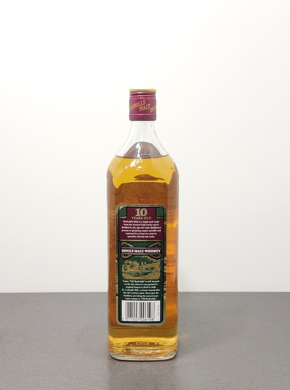 Whisky Bushmills 10 years 1990s Irish Old Whisky Single Malt bott. 1 Litro 43%