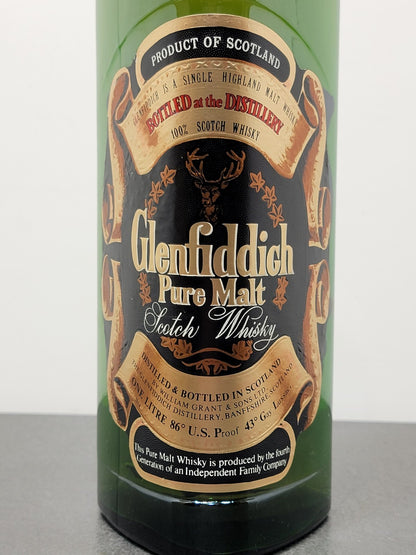Glenfiddich Pure Malt Scotch Whisky 1970s William Grant B. 1 Litro 43% 86 Proof