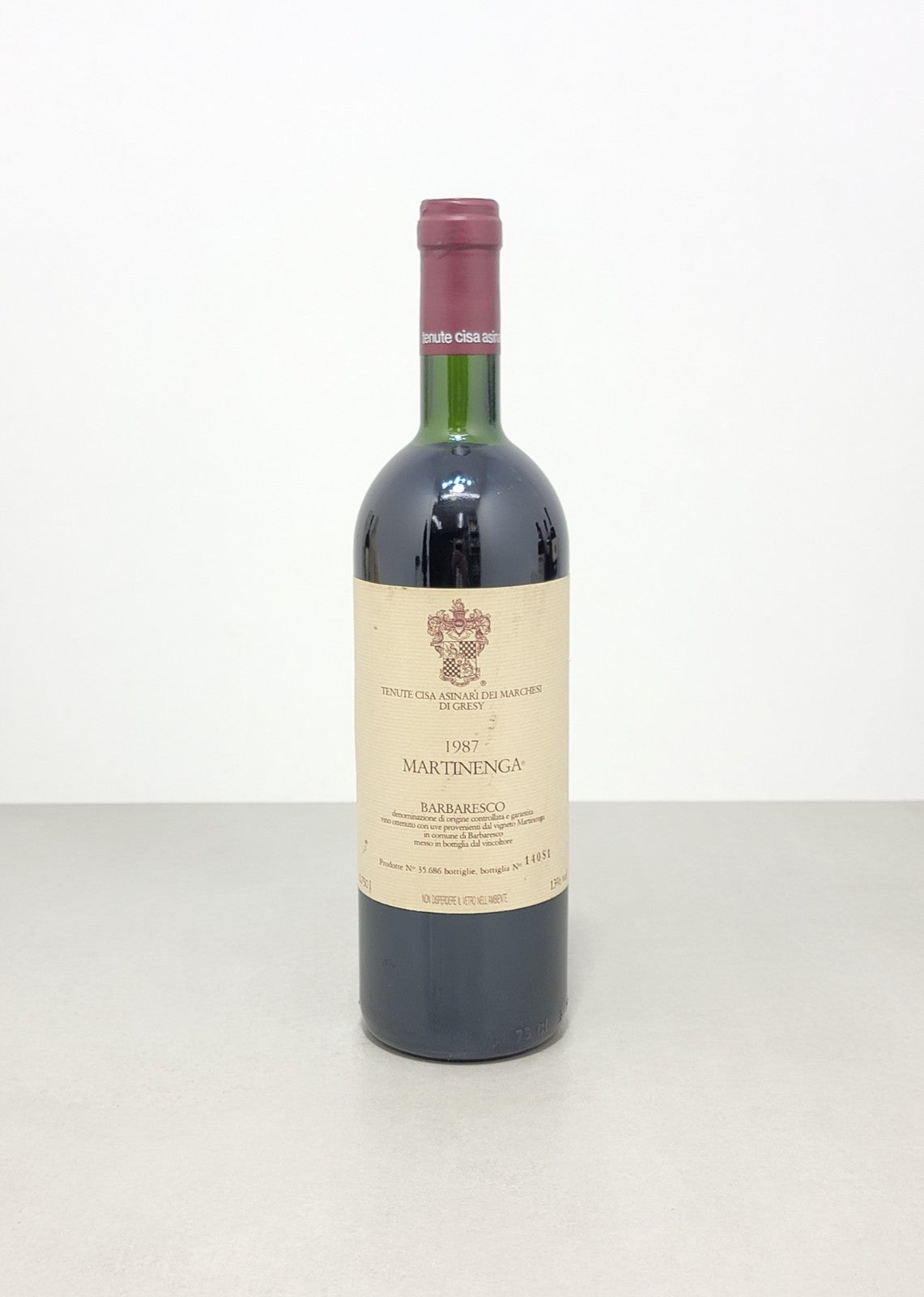 Barbaresco Martinenga 1987 Marchesi di Gresy bott. 75 cl 13%