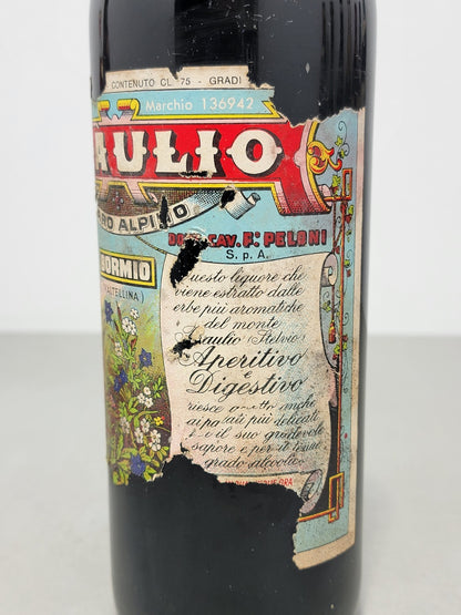 Amaro Alpino Braulio 1960s F. Peloni  Bormio Valtellina bott. 75 cl 21%