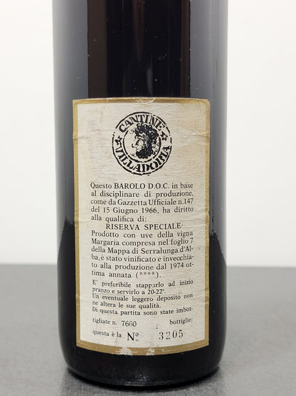 Barolo Villadoria 1974 Riserva Speciale Serralunga D'alba CE DI VI 75 cl 13%