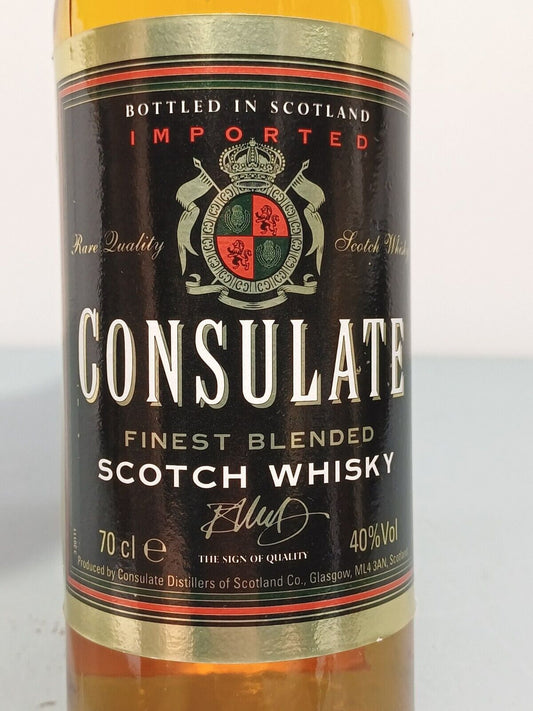 Whisky Consulate Finest Blended Scotch Whisky anni 80 bott.70 cl