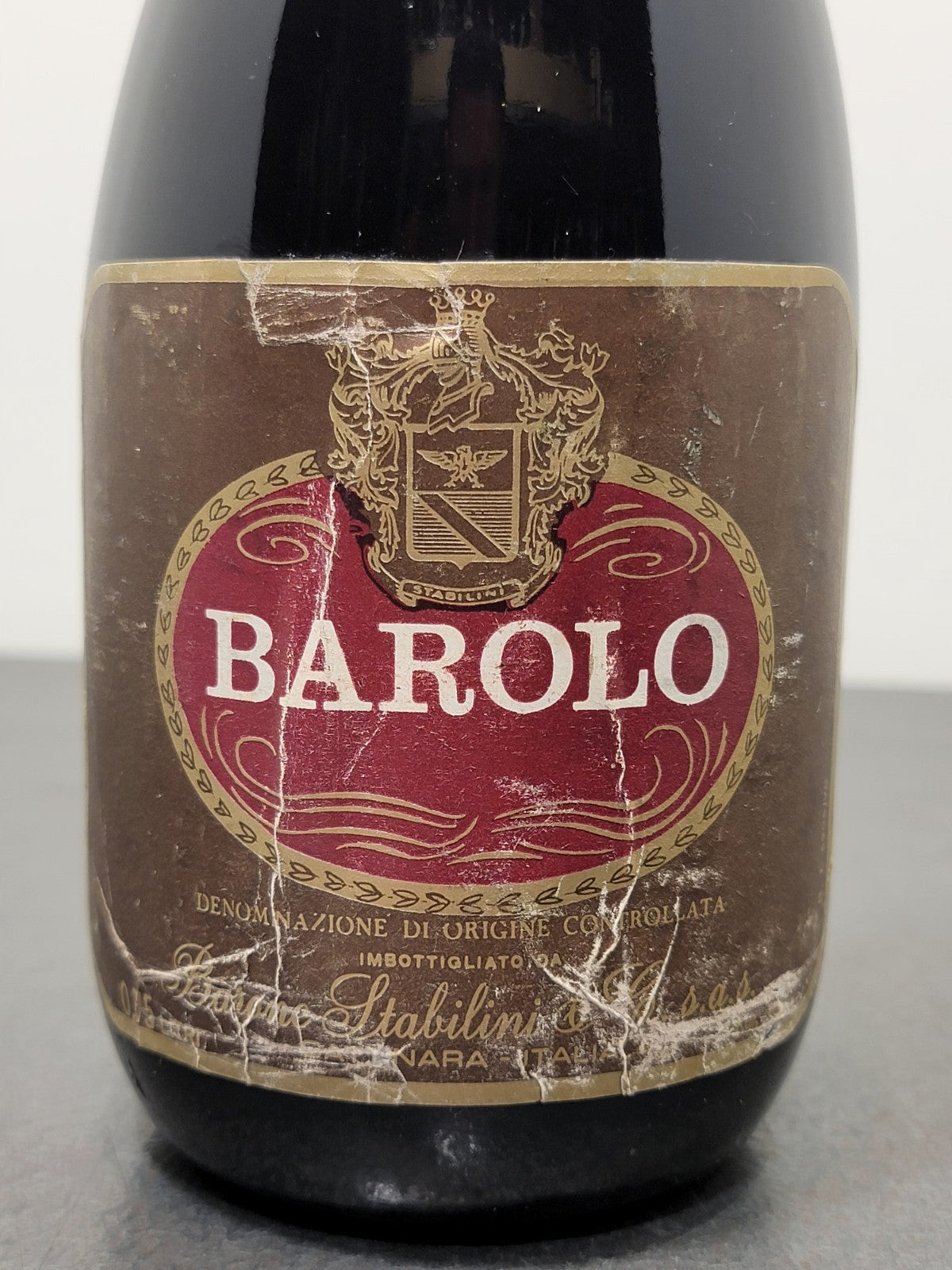 Barolo Barone Stabilini 1975 Vino Rosso bott.75 cl 13%