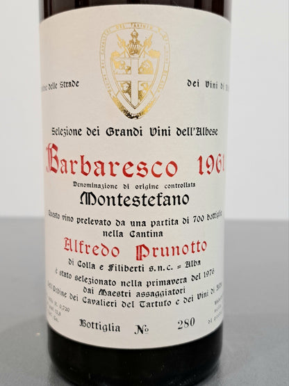 Barbaresco Riserva 1961 Alfredo Prunotto, Cavalieri Del Tartufo Montestefano 72cl
