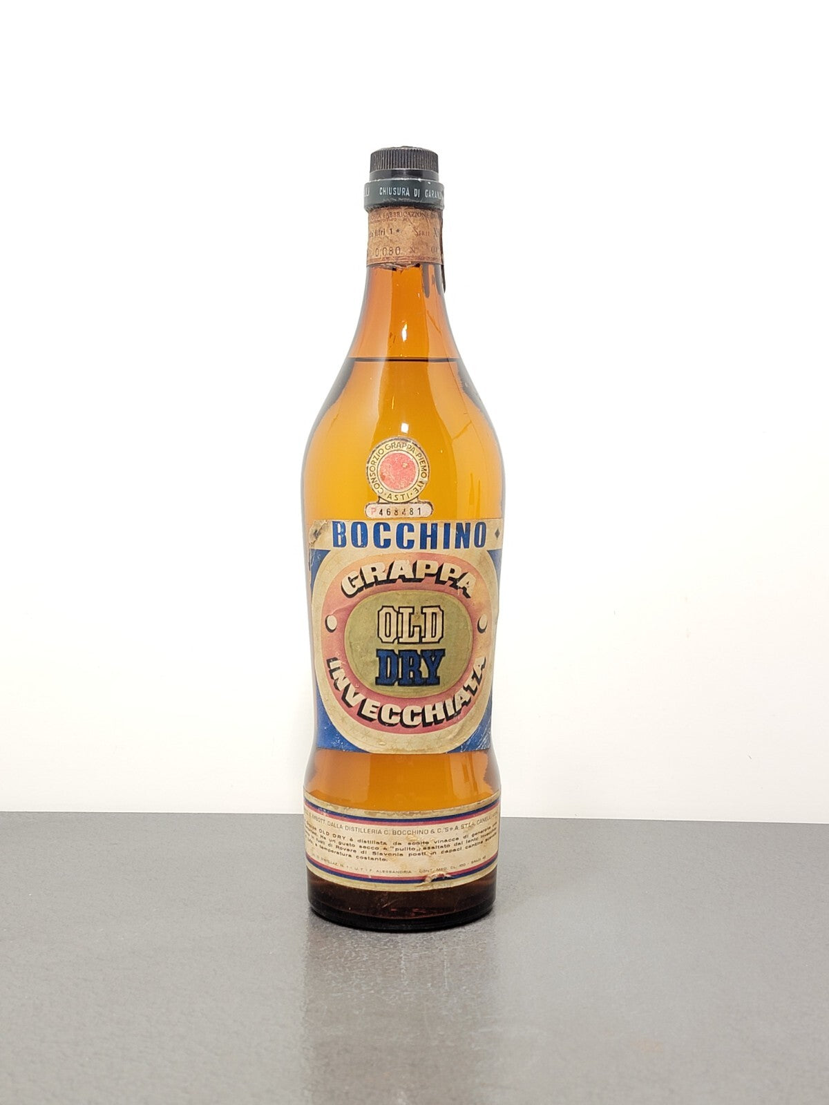 Grappa Di Bocchino Canelli 1960s bott. 1 Litro 40% OLD DRY