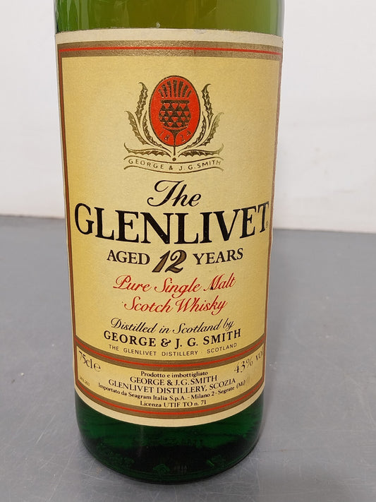 Glenlivet 12 years 1980s Pure Single Malt George J. G. Smith bott.75 cl 43 %
