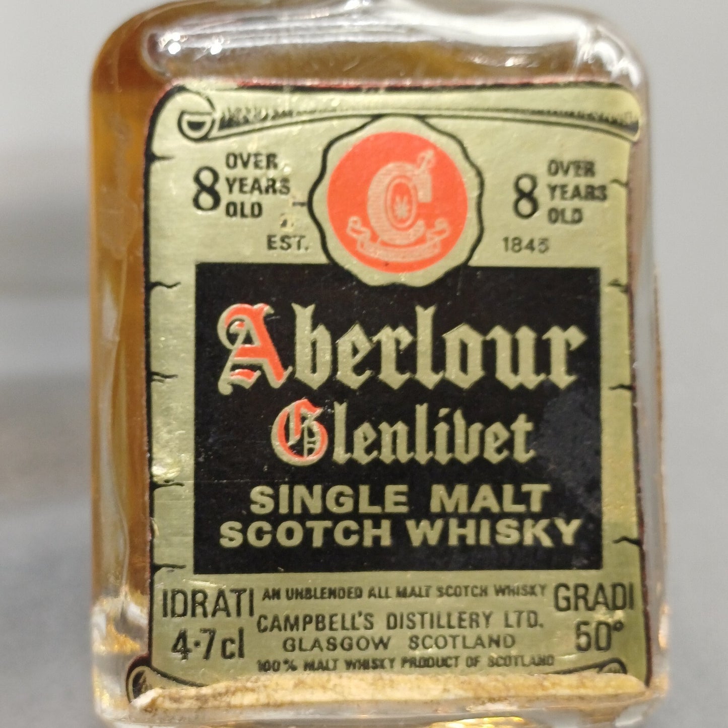 Aberlour Glenlivet 8 Years Old Mignon Single Malt Scotch Whisky bott. 4.7 cl 50%