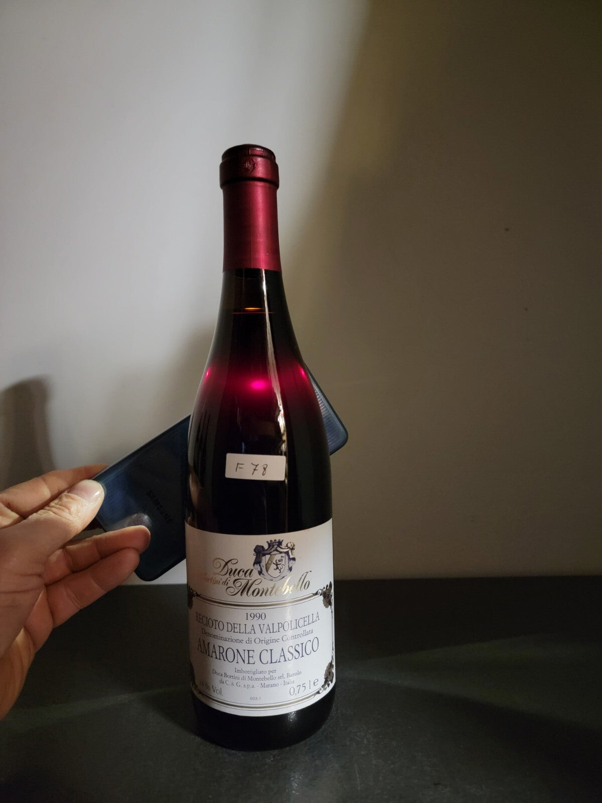 Amarone Duca Bortini Di Montebello 1990 Recioto Della Valpolicella  75 cl 14%