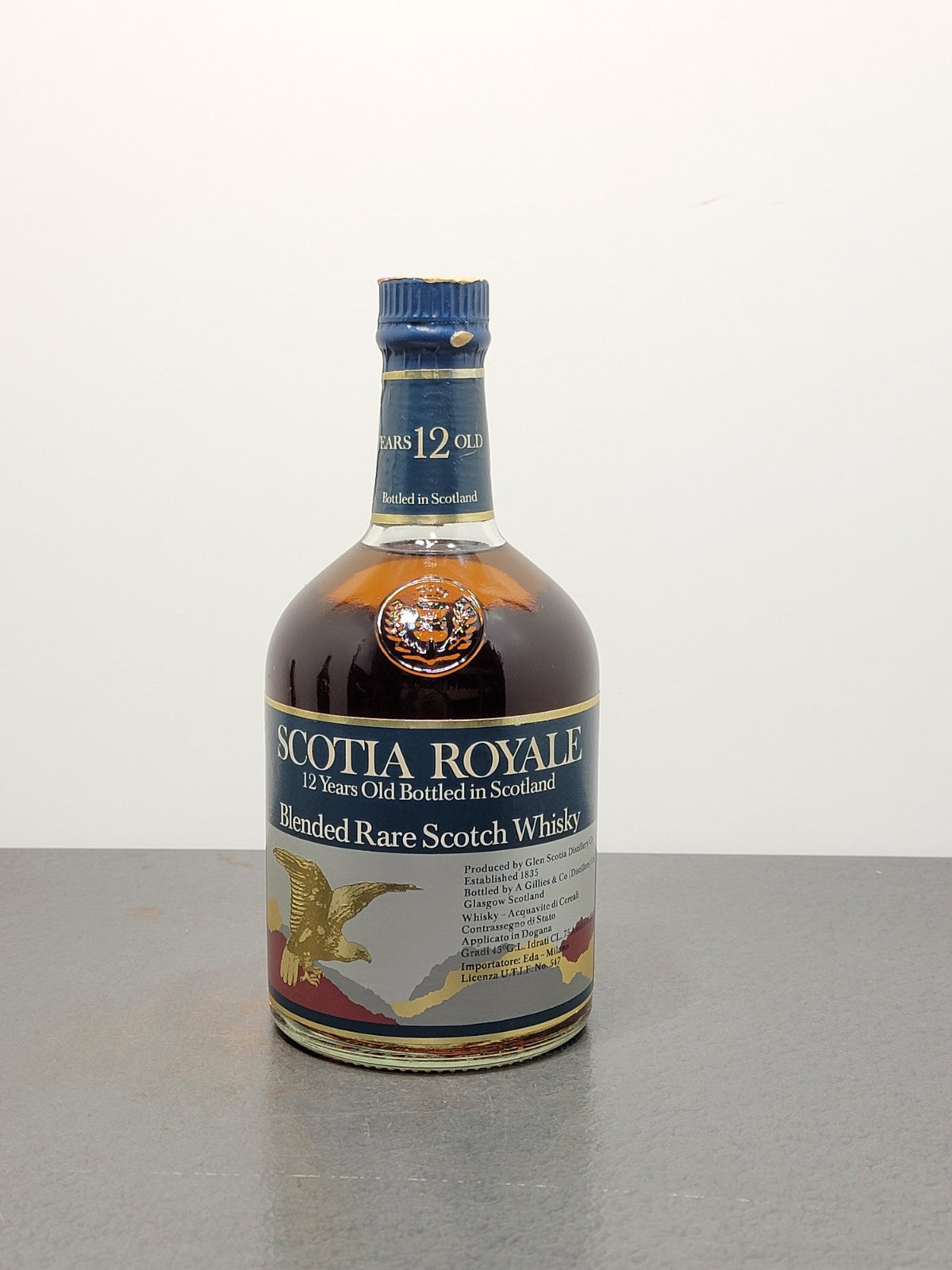 Whisky Scotia Royale 12 years 1980s Blended Rare Scotch Whisky bott.75 cl 43%