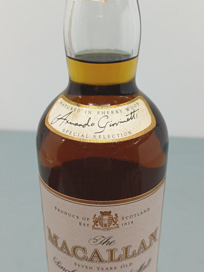 Whisky Macallan 7 years 1980s old single highland malt scotch whisky 70 cl 40%