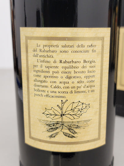 Liquore Bergia Rabarbaro S.Cobianchi anni 70 bott. 75 cl 16%