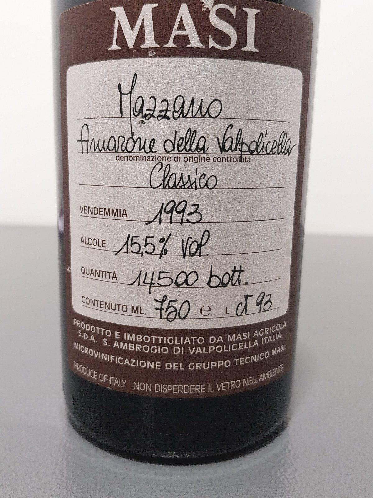 Amarone Masi 1993 Mazzano Amarone della Valpolicella bott..75 cl