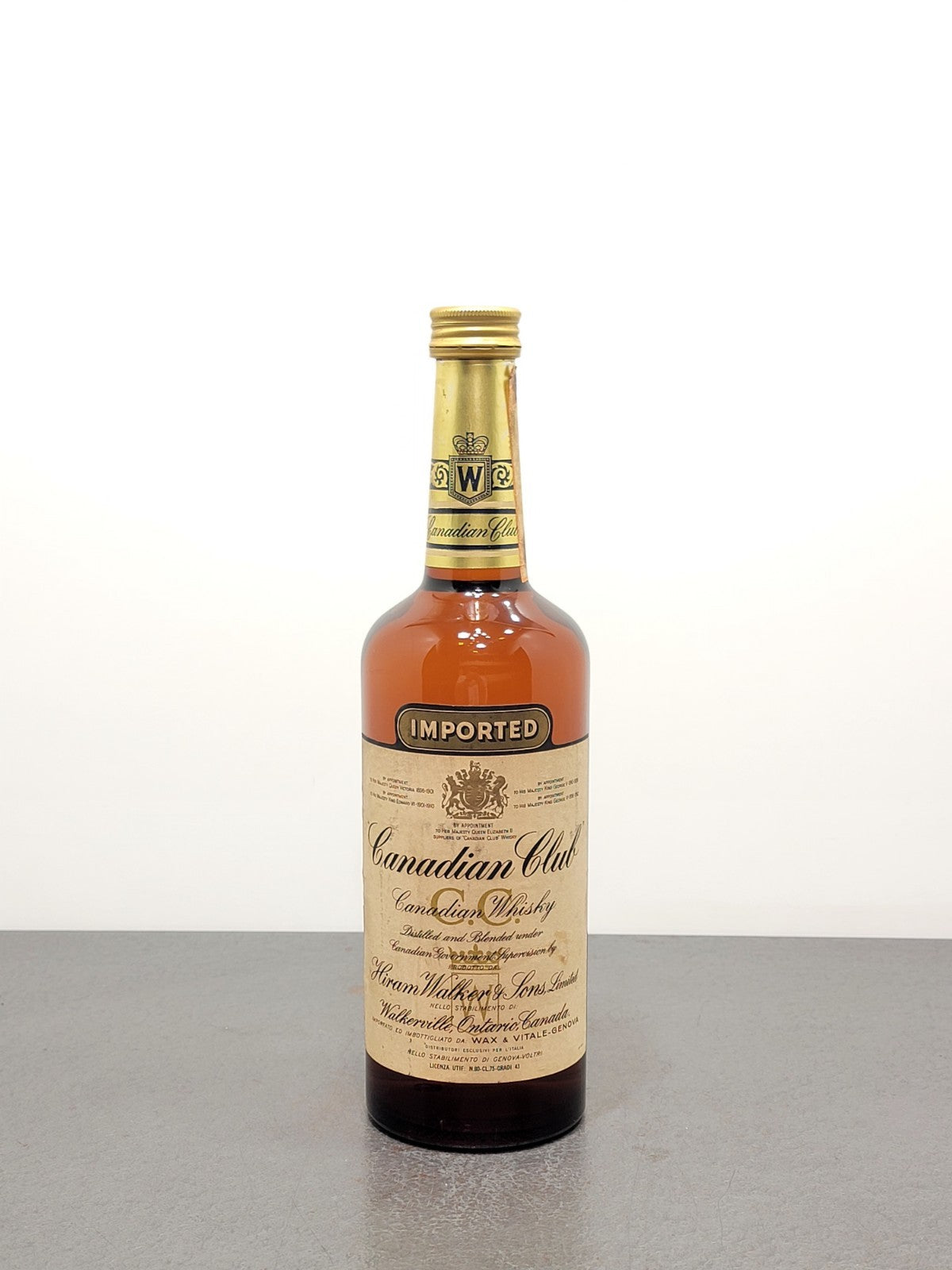 Whisky Canadian Club 1965 Hiram Walker bott.75 cl 43%