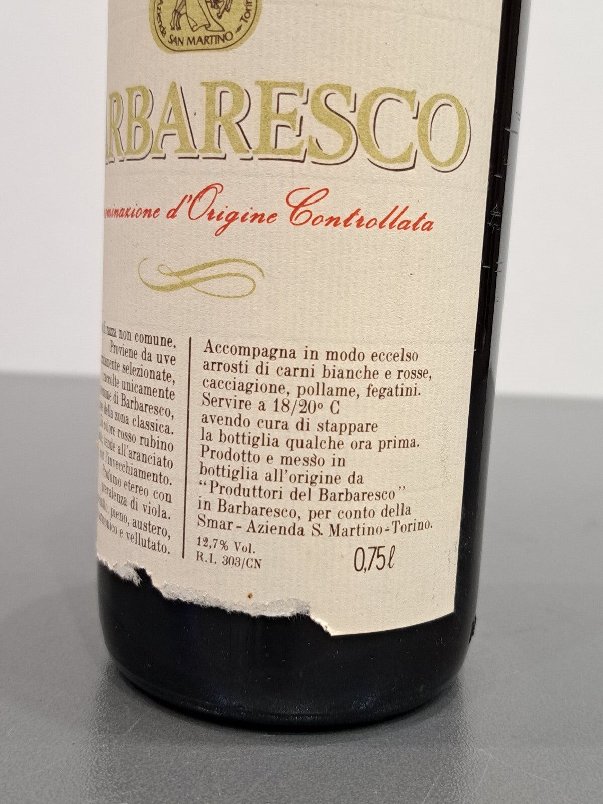 Barbaresco Produttori Di Barbaresco 1979 cl 75 Bott. X Azienda San Martino
