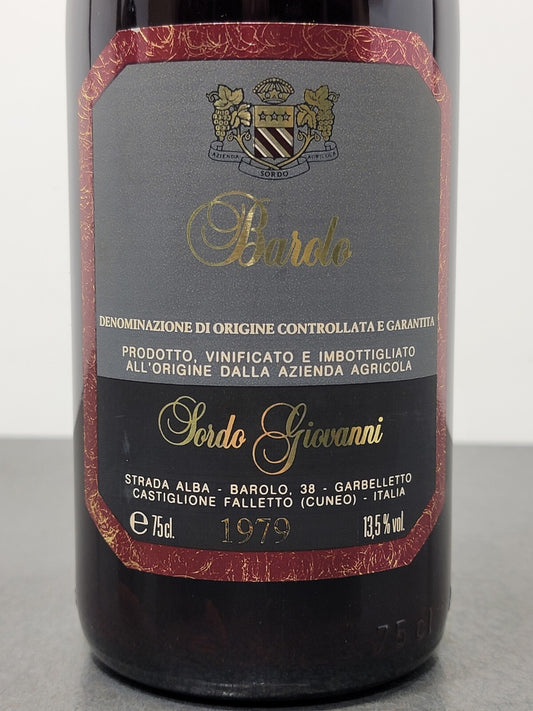 Barolo Sordo Giovanni 1979 Castiglione Falletto bott. 75 cl 13.5%