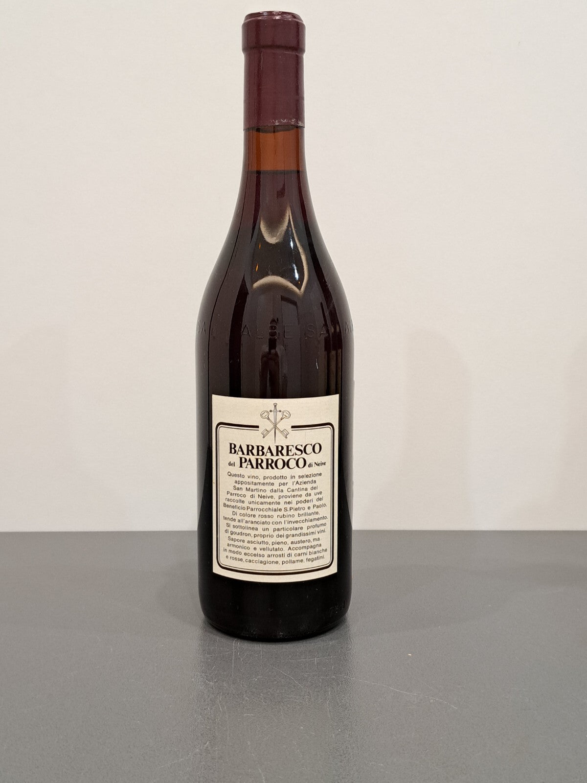 Barbaresco Parroco di Neive 1974 Vigneto dei Gallina bott. 75 cl 13.7%