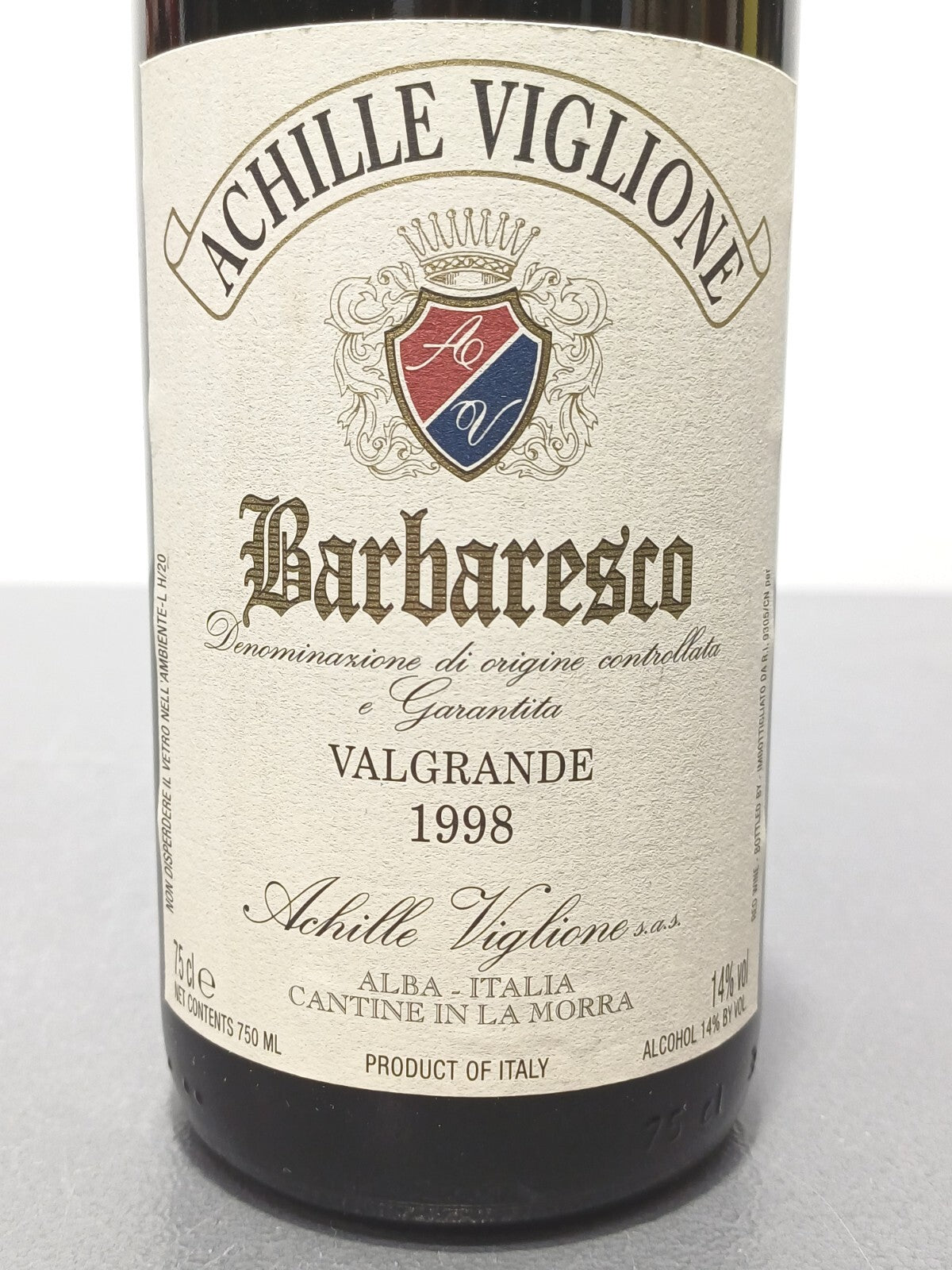 Barbaresco Achille Viglione 1998 Valgrande bott...75 cl 14%