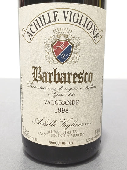 Barbaresco Achille Viglione 1998 Valgrande bott...75 cl 14%