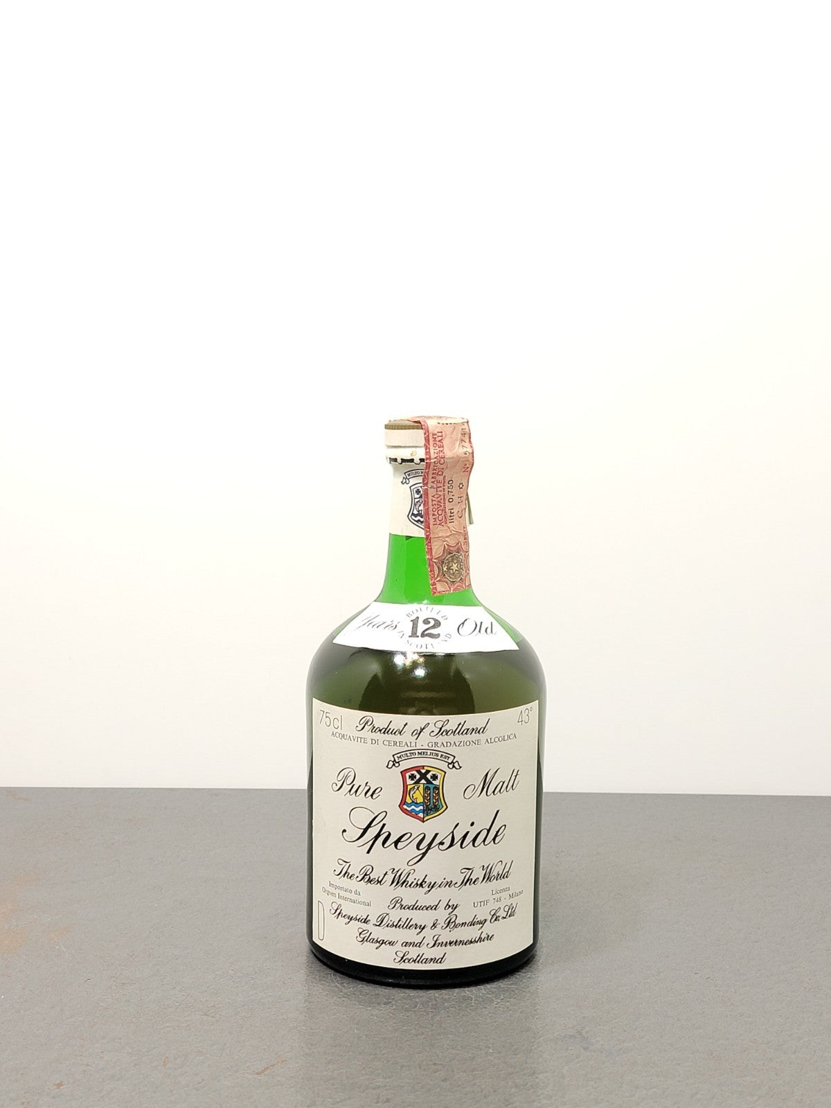 Whisky Speyside 12 years 1970s Pure Malt bott.75 cl 43%