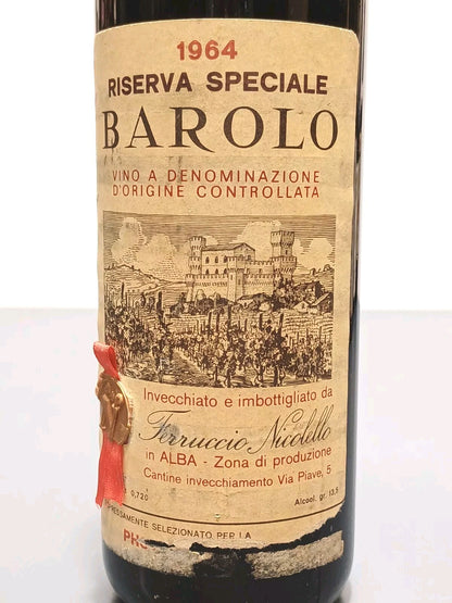 Barolo 1964 Ferruccio Nicolello  Riserva Speciale bott..72 cl