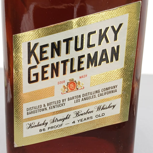 Whisky Kentucky 1970s 2 Litri Gentleman 4 Years Old Straight Bourbon 86 Proof