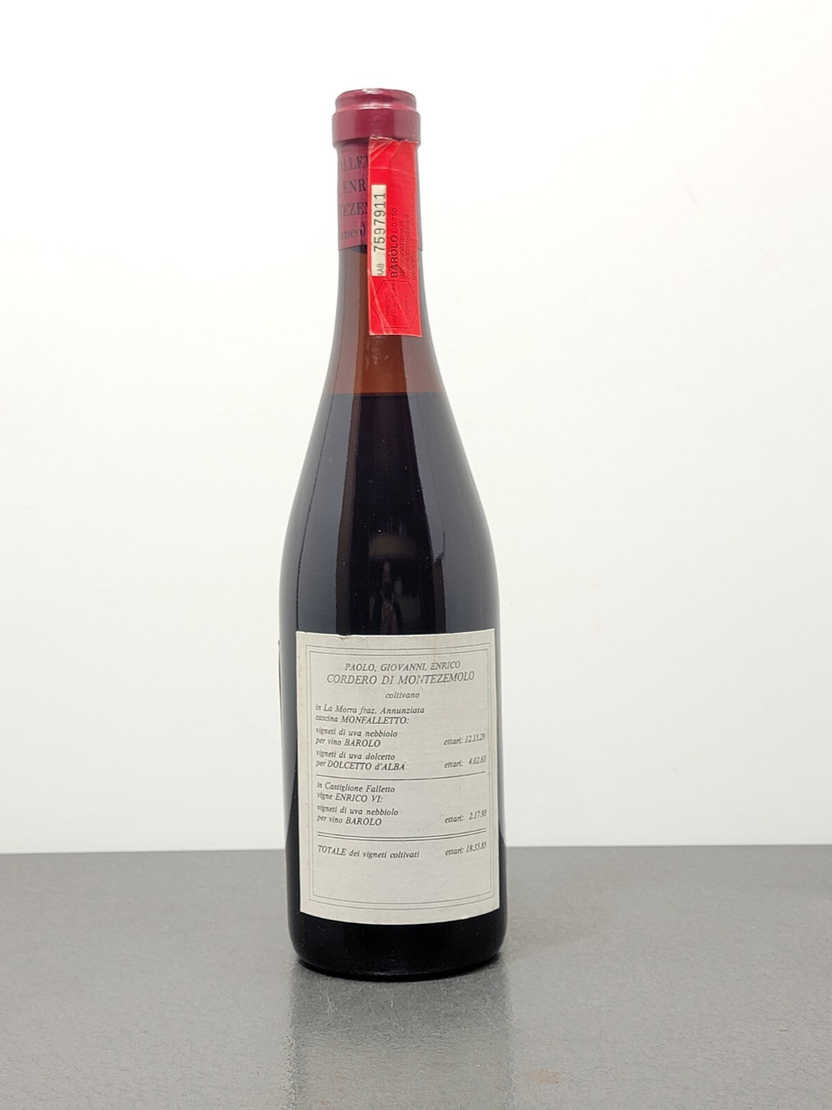 Barolo Cordero Di Montezemolo 1981 Monfalletto bott.75 cl 14%