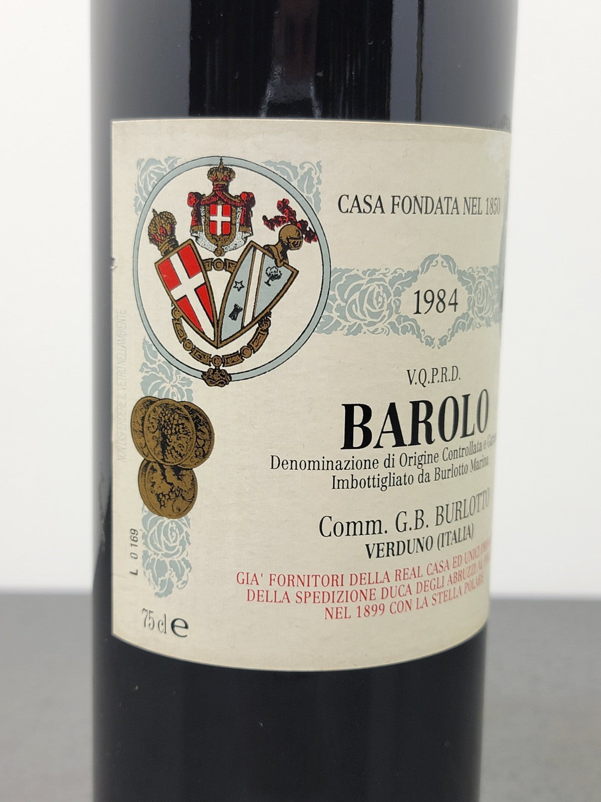 Barolo Comm G.B. Burlotto 1984 Verduno bott.75 cl 13.5%