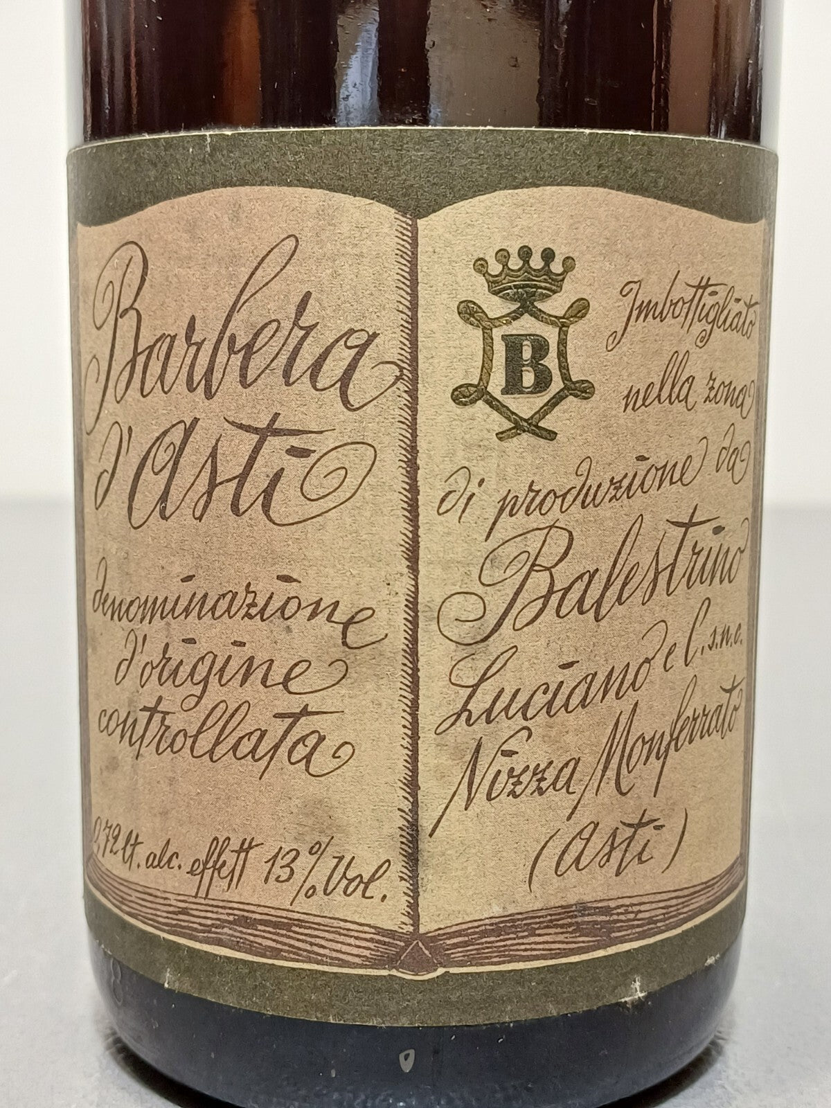 Barbera 1974 Balestrino Luciano Nizza Monferrato bott. 72 cl 13%