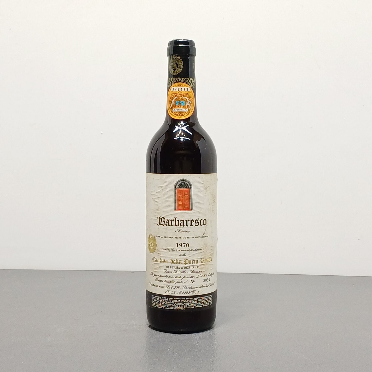 Barbaresco Cantina della Porta Rossa 1970 bott.72 cl 13.5%