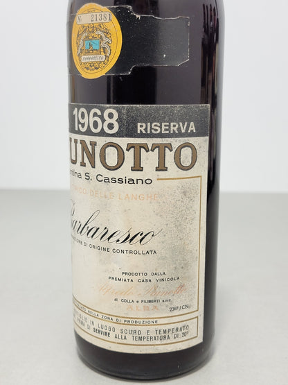 Barbaresco Prunotto Riserva 1968 Cantina S. Cassiano bott.72 cl 13.5%