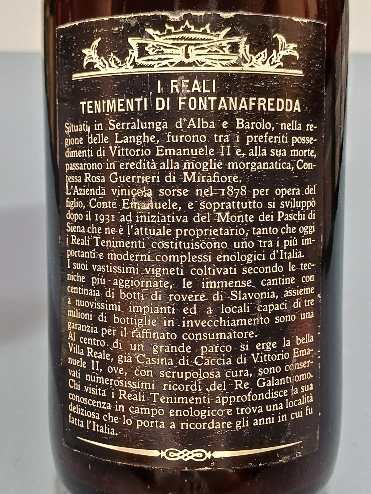 Barolo 1974 Fontanafredda Serralunga D'Alba bott. 75 cl