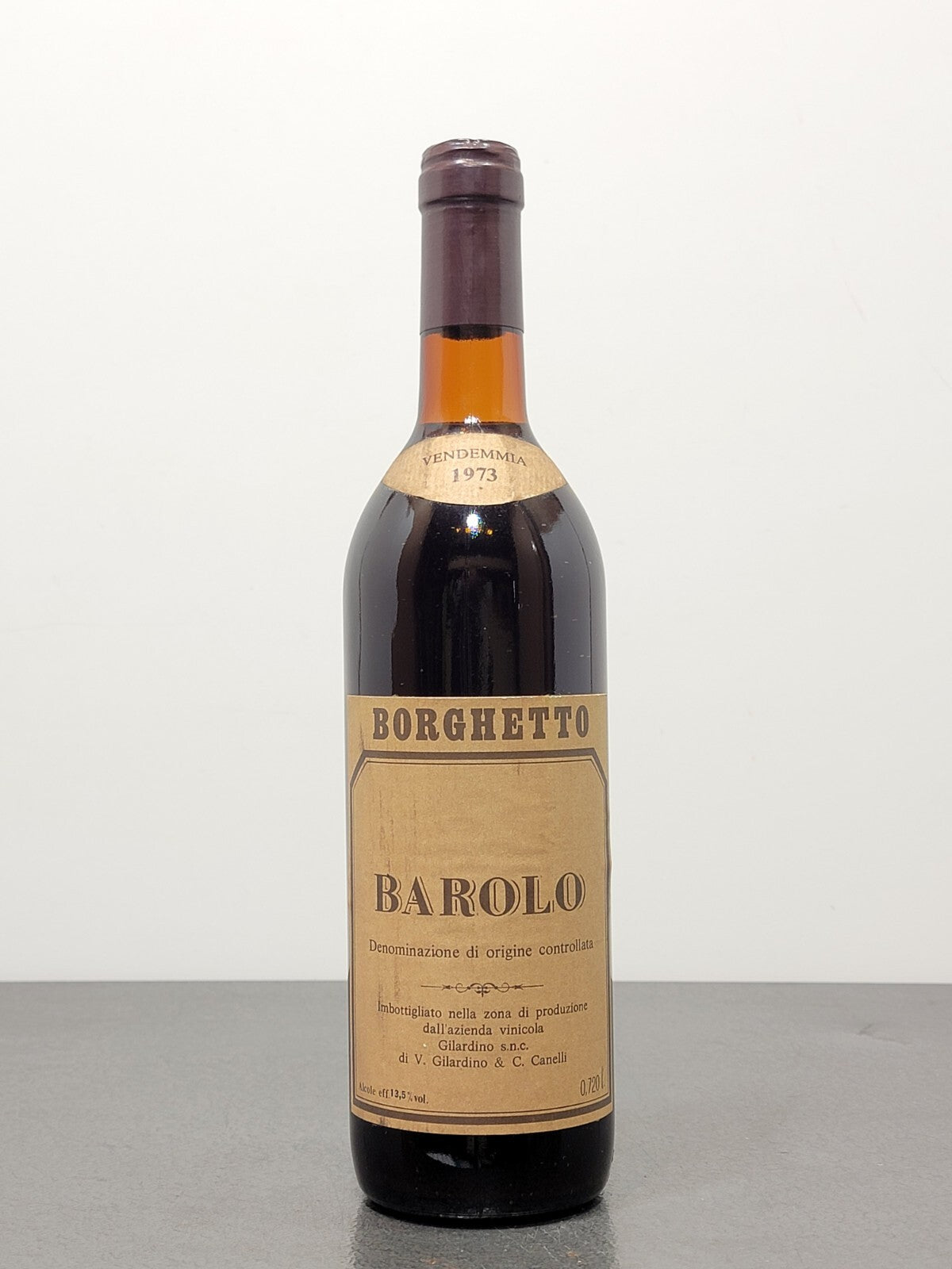 Barolo Borghetto Gilardino 1973 bott.72 cl 13.5%
