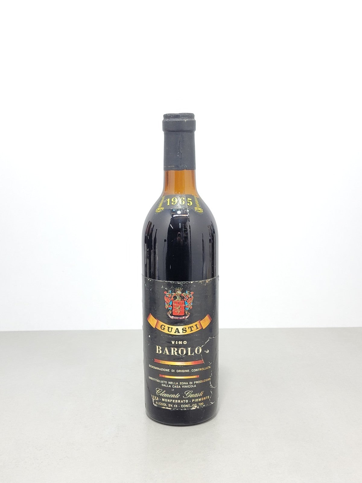 Barolo Guasti Clemente 1965 Nizza Monferrato bott.72 cl 13 %