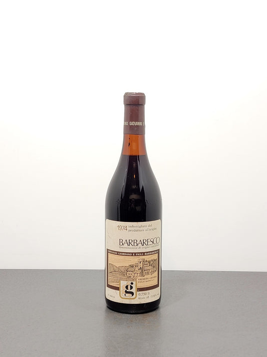 Barbaresco Giovanni Giordano 1974 Vigneto Cavana bott. 75 cl 13.5%