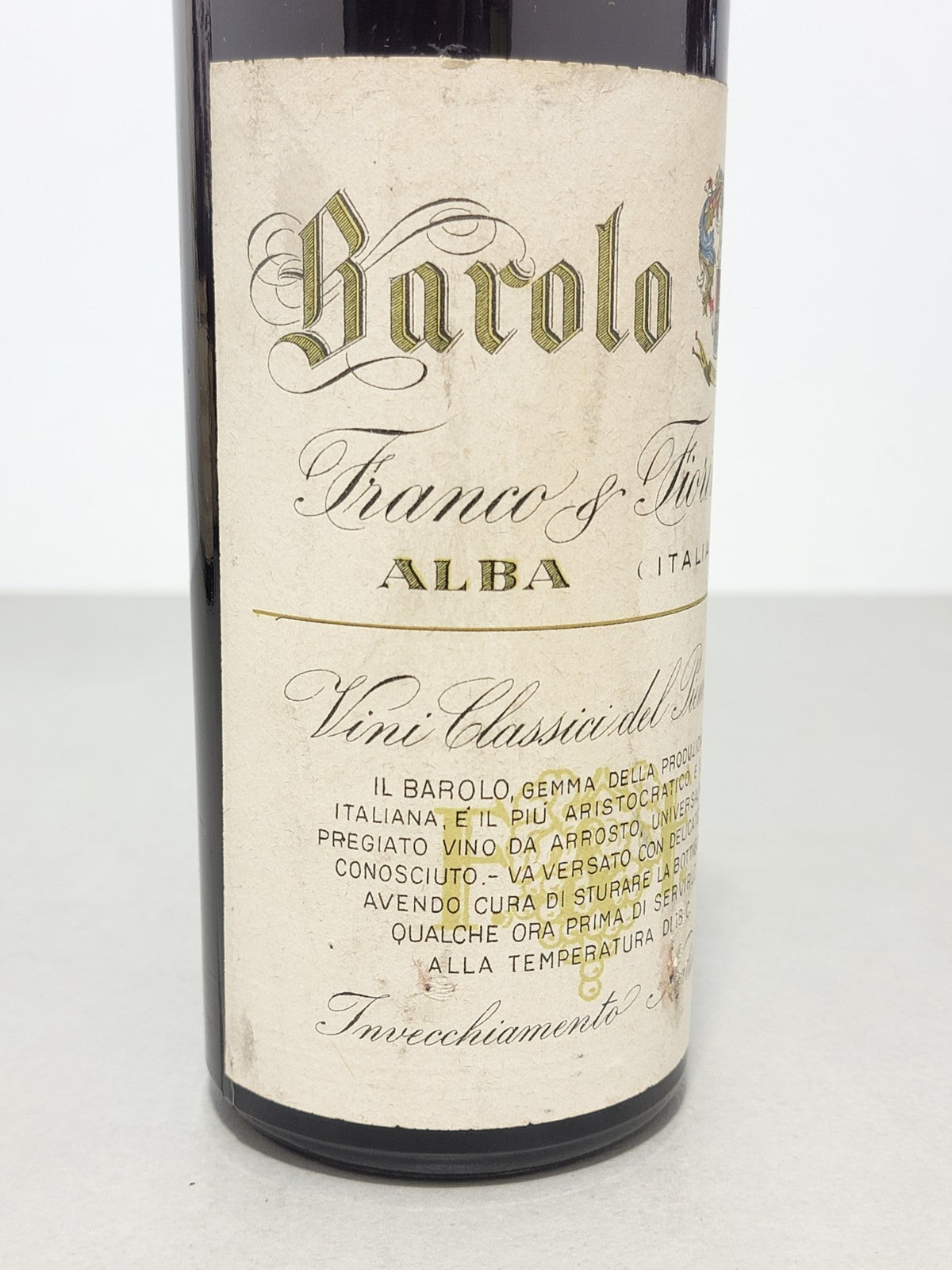 Barolo Franco Fiorina 1957 Vini Classici del Piemonte bott. 75 cl 13%