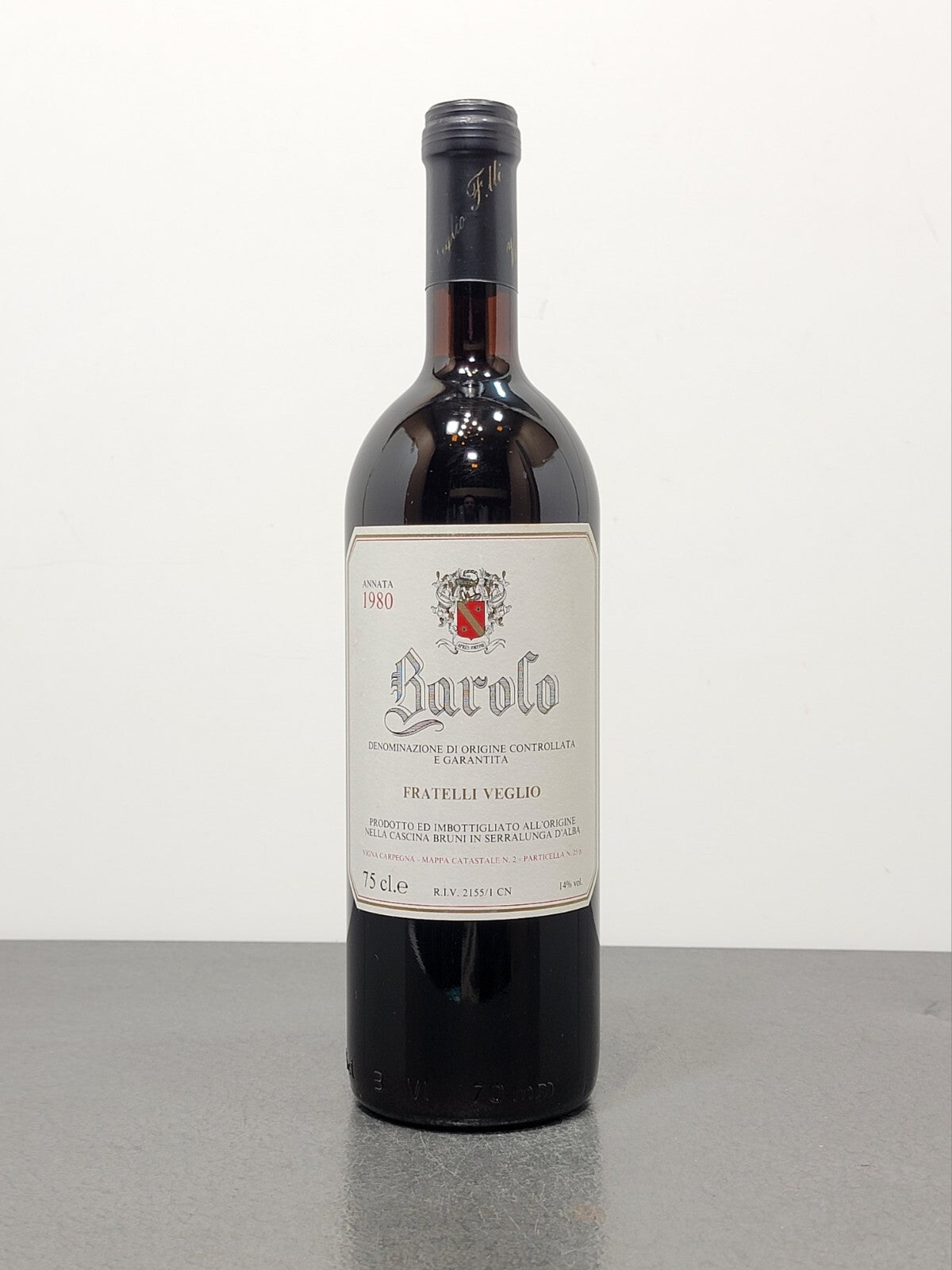 Barolo Fratelli Veglio 1980 Cascina Bruni Serralunga D'alba bott. 75 cl 14%