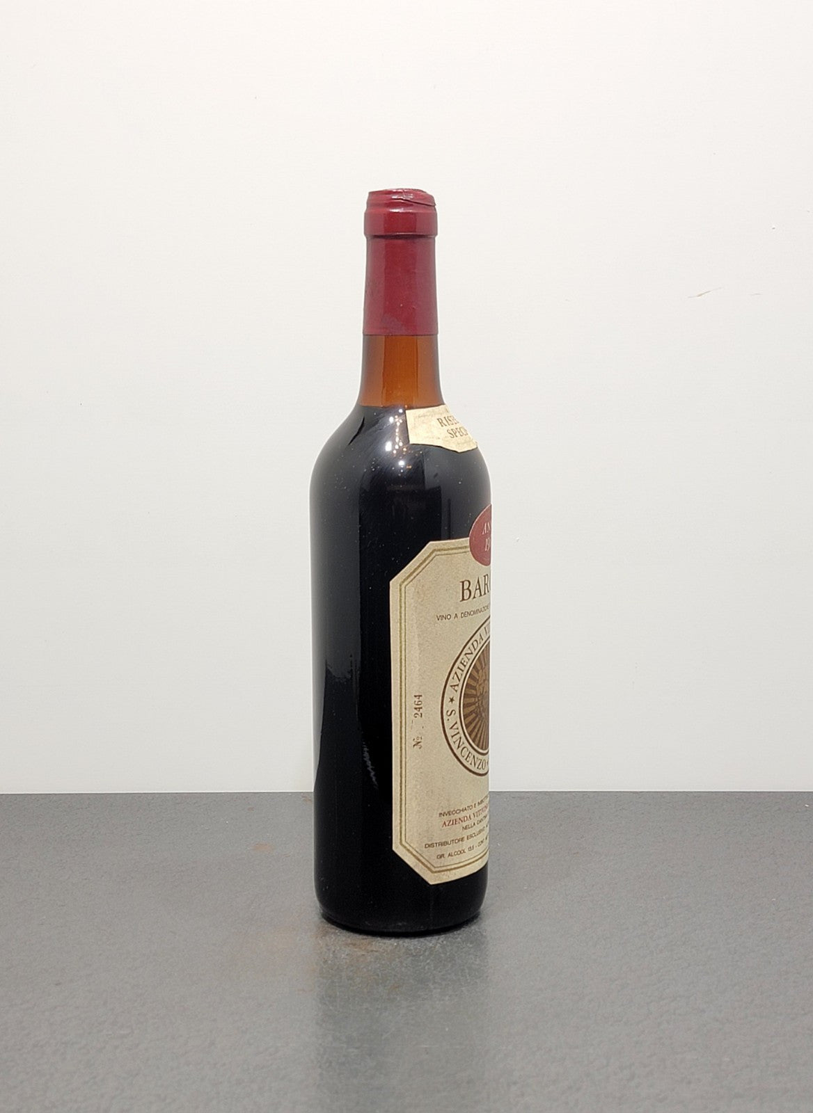 Barolo S. Vincenzo Riserva Speciale 1967 bott.72 cl 13.5%
