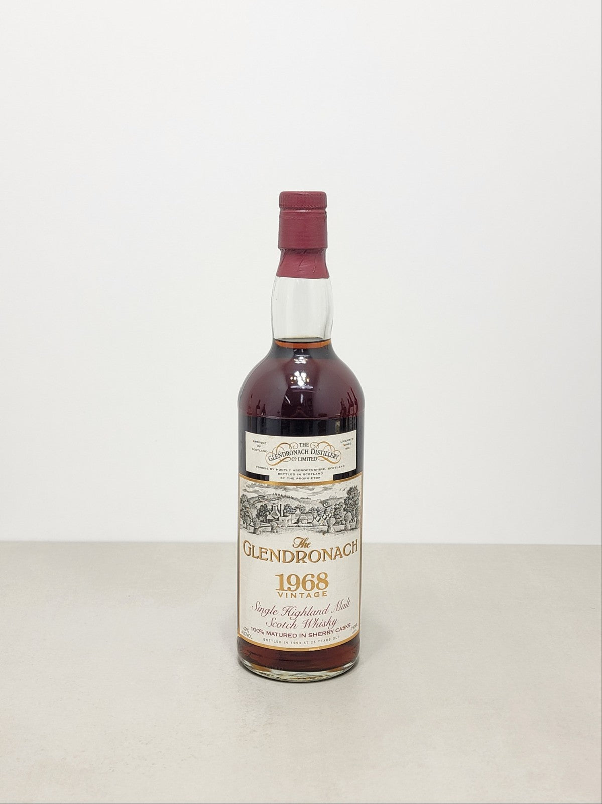 Whisky Glendronach 25 years 1968 Imbott.1993 Single Highland Malt 75 cl 43%