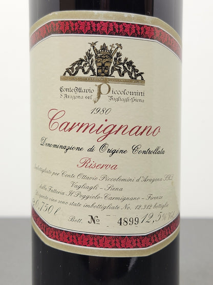 Carmignano Conte Ottavio Piccolomini 1980 Riserva bott.75 cl 12.5%