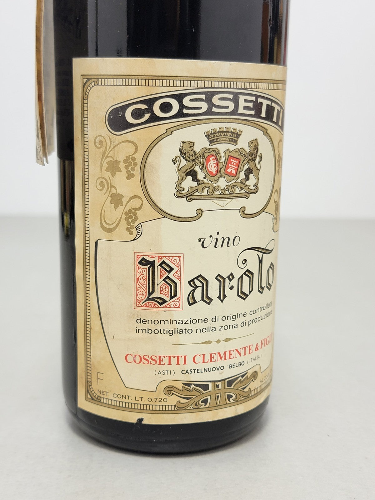 Barolo Cossetti 1966 Clemente & Figli bott.72 cl 13.5%