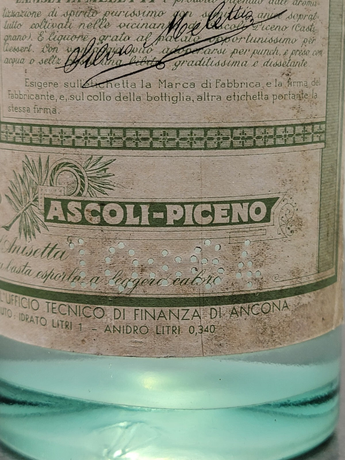 Anisetta Silvio Meletti 1964 Liquore Ascoli Piceno bott. 1 L 34%