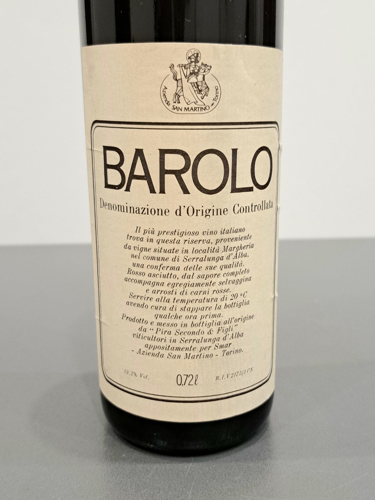 Barolo 1974 Pira Secondo Riserva Speciale bott. 72 cl